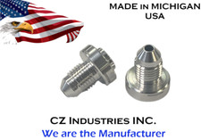AN4, 4 AN MALE BILLET 6061T6 ALUMINUM WELD ON FITTING BUNG - QTY 2 picture