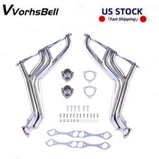 Fat Fenderwell Headers w/Gasket for Chevy SBC 283-400 1935-1948 Stainless Steel picture