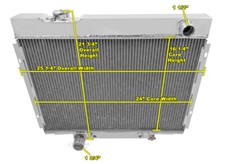 WR Champion 3 Row All Aluminum Radiator for 1967 - 1970 Ford Mustang V8 Engine picture