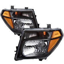 For 2005-2008 Nissan Frontier 2005-07 Pathfinder Black Halogen Headlights Lamps picture