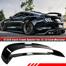 Fits 15-23 Ford Mustang GT350 GT350R Style Trunk Spoiler - Gloss Black ABS picture