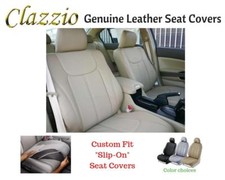 Clazzio Genuine Leather Seat Covers for 08-10 Toyota Highlander w/3rd Row Beige picture