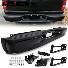 Complete Rear Step Bumper For 1999-07 Chevy Silverado GMC Sierra 1500 2500 Black picture
