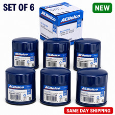Set of 6 - ACDelco PF64 Oil Filter GM 25206966 OEM picture