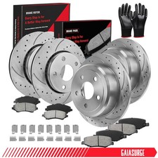 Brake Kit for Jeep Wrangler JK Front and Rear Brake Rotors Ceramic Brake Pads picture