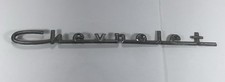 1957 Chevy 150 210 Fender Hood Quarter Panel Trunk Emblem Chevrolet Script OEM picture