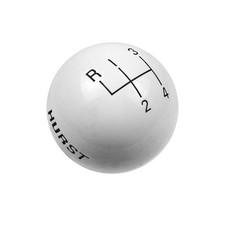 Hurst 1637626 Shift Knob - White 4 Speed 3/8-16 Threads picture