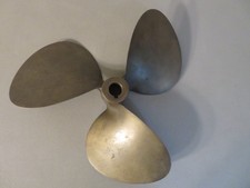 Vintage 1965 Brass 13x15 RH Boat Propeller Grand Rapids Michigan 13RH15 1” Shaft picture