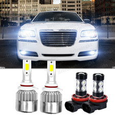 For 2011-2015 Chrysler 300 Led Headlight Hi/Lo+Fog light Combo Bulbs 6000k white picture