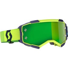 Scott USA Fury Goggles Blue/Yellow Green Chrome Lens MX Off-road Helmet Goggle picture