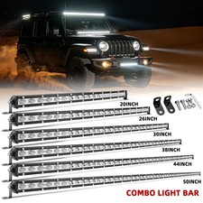 7 20 26 32 38 44 50'' Slim LED Work Light Bar Combo for Offroad Can am Polaris picture