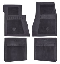 JEGS Black Rubber Floor Mats Fits Select 1967-1981 Chevrolet Models picture