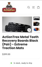 ActionTrax Metal Teeth Recovery Boards Black (Pair) - Traction Mats / Never Used picture