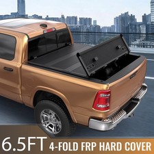 6.5FT 4-Fold Fiberglass Hard Truck Bed Tonneau Cover For 2007-2026 Toyota Tundra picture