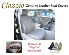 Clazzio Genuine Leather Seat Covers for 08-10 Toyota Highlander w/3rd Row Gray picture