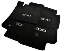 Floor Mats For Chrysler 300C 2011- Black Tailored Carpets With 300 Emblem Set  picture