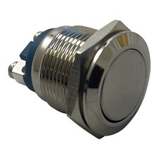 Stainless Steel Ignition Starter Momentary Push On Button Switch - 19 MM 12V picture