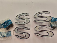 69-72 NOS Chevelle SS White Fender Side Emblems - 2 Pair # 3949238 NEW picture