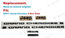 Gloss Black Front Rear Jeep 4x4 Overland Door Grand Cherokee Emblem 2021+ 2 ROW picture