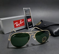 Ray-Ban RB3025 Aviator Sunglasses Gold Frame Glass Green Glass Lens 58-14 mm picture