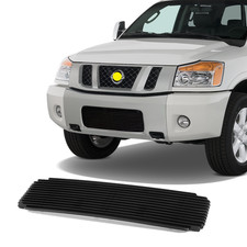 Fits 2004-2015 Nissan Titan/2004-2007 Armada Lower Bumper Black Billet Grille picture