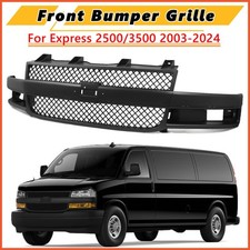 Matte Black Front Grille GrillFor 2003-2025 Chevrolet Express 2500 3500 4500 Van picture