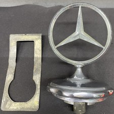 Mercedes Benz 108 Hood Ornament and Mounting Clip  Oem Vintage picture