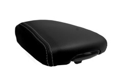 Fits 17-20 Kia Sportage PVC Leather Center Console Lid Armrest Cover Gray Stitch picture