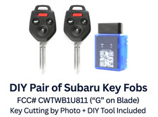 DIY Bundle Subaru Key Fob Pair  CWTWB1U811 57497-AL00A + Key Cutting picture