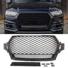 For 16-19 Audi Q7 SQ7 RSQ7 Style Black Honeycomb Front bumper Grille Mesh Grill picture