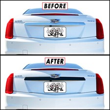 Chrome Delete Blackout Overlay for 2015-19 Cadillac CTS Sedan Rear Trunk Trim picture