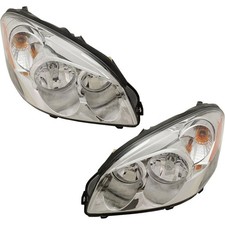 LH & RH Headlight For Buick Lucerne 2006-2011 Halogen w/ Bulbs White Turn Signal picture