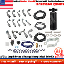 A/C Ext Length Reduced Barrier Hoses & Fittings Binary Switch Drier Kit 1 Set US picture