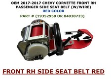 2017-2017 Chevy Corvette front right side seat belt RED 19352958 picture
