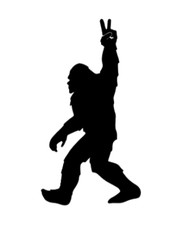 Bigfoot Peace sign Vinyl Decal Car Truck SUV Laptop Tumbler Sasquatch Sticker picture