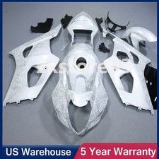 White Ice Cracked Forged Carbon Fiber Fairing+Tank For Suzuki GSXR1000 2003 2004 picture