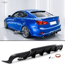 Fit 06-12 Lexus IS250 350 4DR DMR Style Rear Diffuser Bumper Lip Add On Black picture