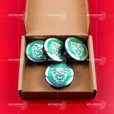 4Pcs For Jaguar Wheel Center Caps Gloss Green 59mm S-Type F-Pace XF XJ8 XEL XJL picture