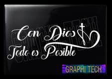 CON DIOS TODO ES POSIBLE DECAL STICKER CALCOMANIA PEGATINA CALCA PEGOTE picture