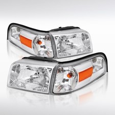 Fit 2006-2011 Mercury Grand Marquis Headlights+Corner Signal Lamps Left+Right picture