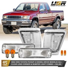 4PCS DEPO Clear Corner Lights + Bumper Lights For 92-95 Toyota Pickup Truck 4WD picture