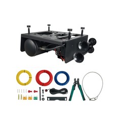Uimoso 4-Trumpet Air Horn Kit with 150PSI 2.64 Gal Compressor Tank picture