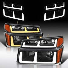 Fit 2004-2012 Colorado Canyon Black Switchback LED Signal Headlights+Corner Lamp picture