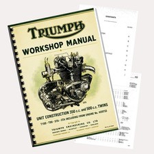 Triumph T100 T90 5TA 3TA 350 500 Twins Workshop Manual 258 Pages Print picture
