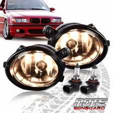 FIT FOR 01-05 BMW E46/01-03 BMW E39 CLEAR FOG LIGHT LAMPS M5 MTECH FRONT BUMPAIR picture