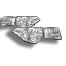 4pc Crystal Clear Lens Brake Tail Light Turn Signal Cover  For TSX CU2/CW2 09-14 picture