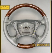 2003-2009 MERCEDES R230 SL500 Convertible Steering Wheel Leather WOOD OEM picture
