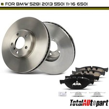 6x Disc Brake Rotor & Brake Pads for BMW 535i GT 10-17 650i 740i 528i Front Side picture