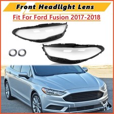 Front Headlight HeadLamp Lens Cover Shell Pair Fits For 2017 2018 Ford Fusion picture