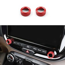 2PCS Radio Switch Volume Adjustment Knob Trim Cover Ring for Kia Soul 2020-2025 picture